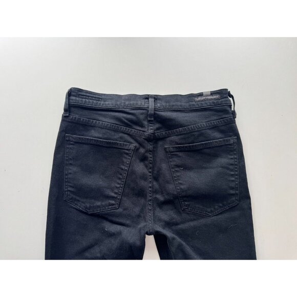 CITIZENS OF HUMANITY Drew Flounce Hem Black High Rise Cropped Jeans, Size 28 - Picture 10 of 16
